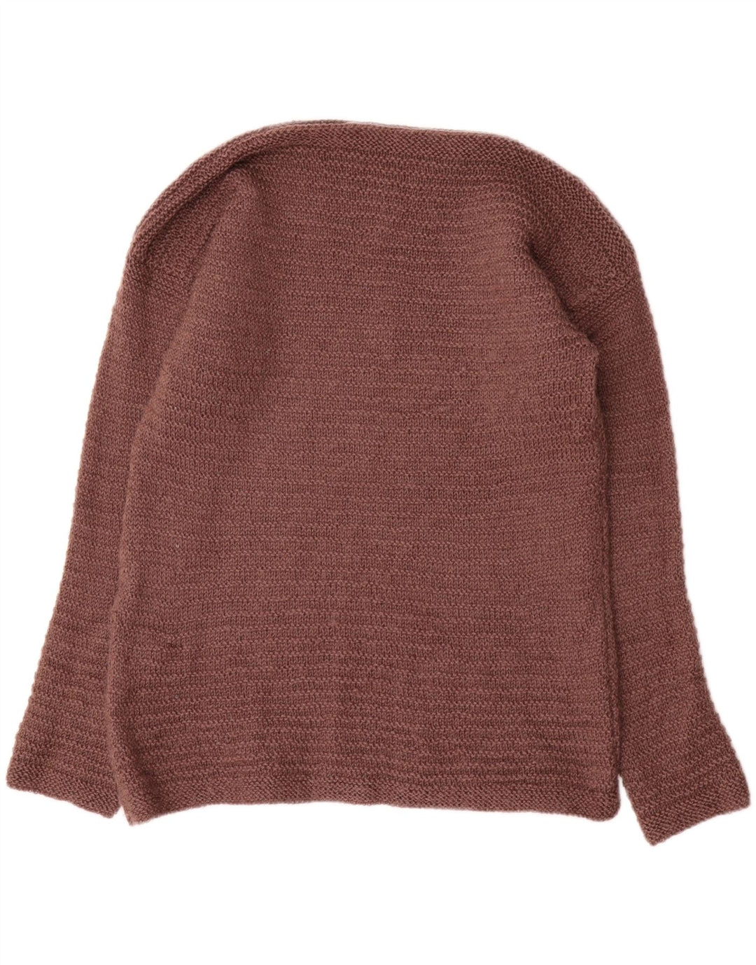 Vintage Dame Boat Neck Jumper Sweater UK 14 Medium Brown