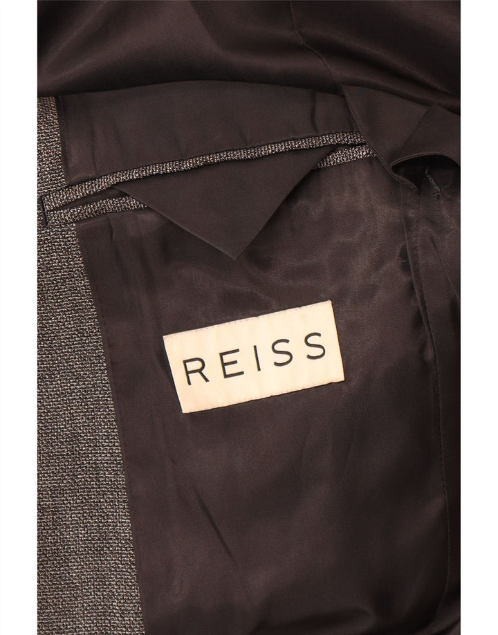 REISS Mens 2 Button Blazer Jacket UK 36 Small Grey