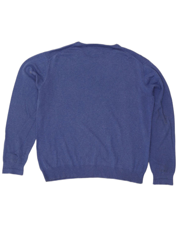 Gant herre rund hals sweater 2XL blå bomuld