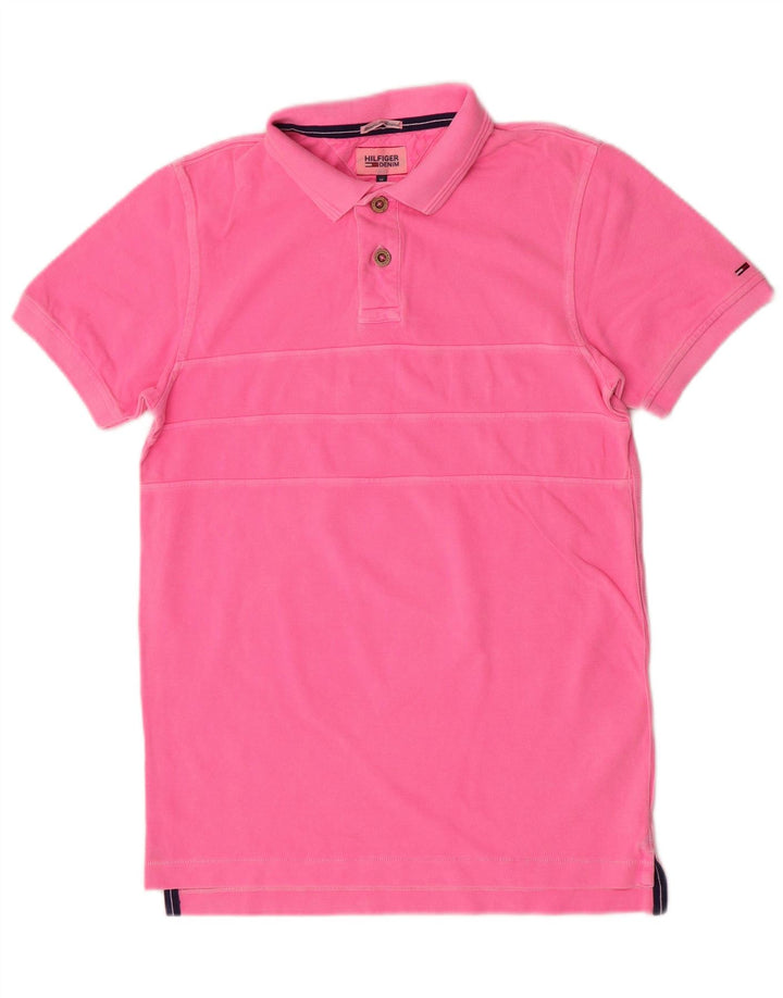 Tommy Hilfiger Herre poloshirt Medium Pink Bomuld