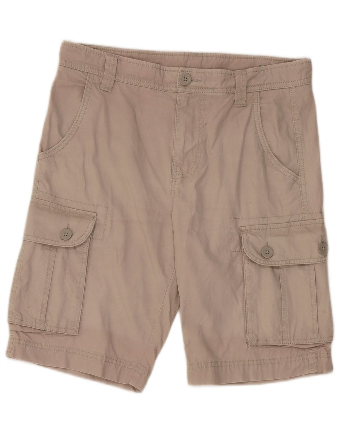 Benetton Herre Cargo Shorts IT 44 XS W30 Grå Bomuld