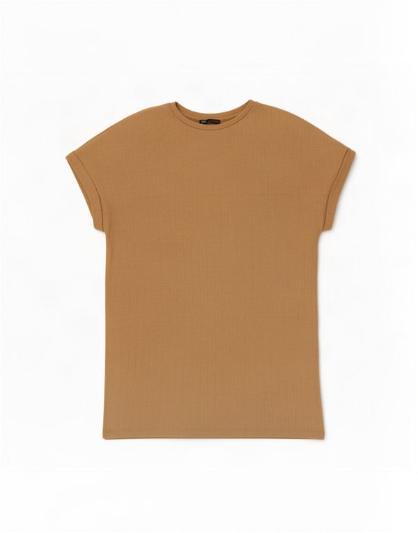 Zara Womens Oversized T-Shirt Dress UK 14 Medium Beige
