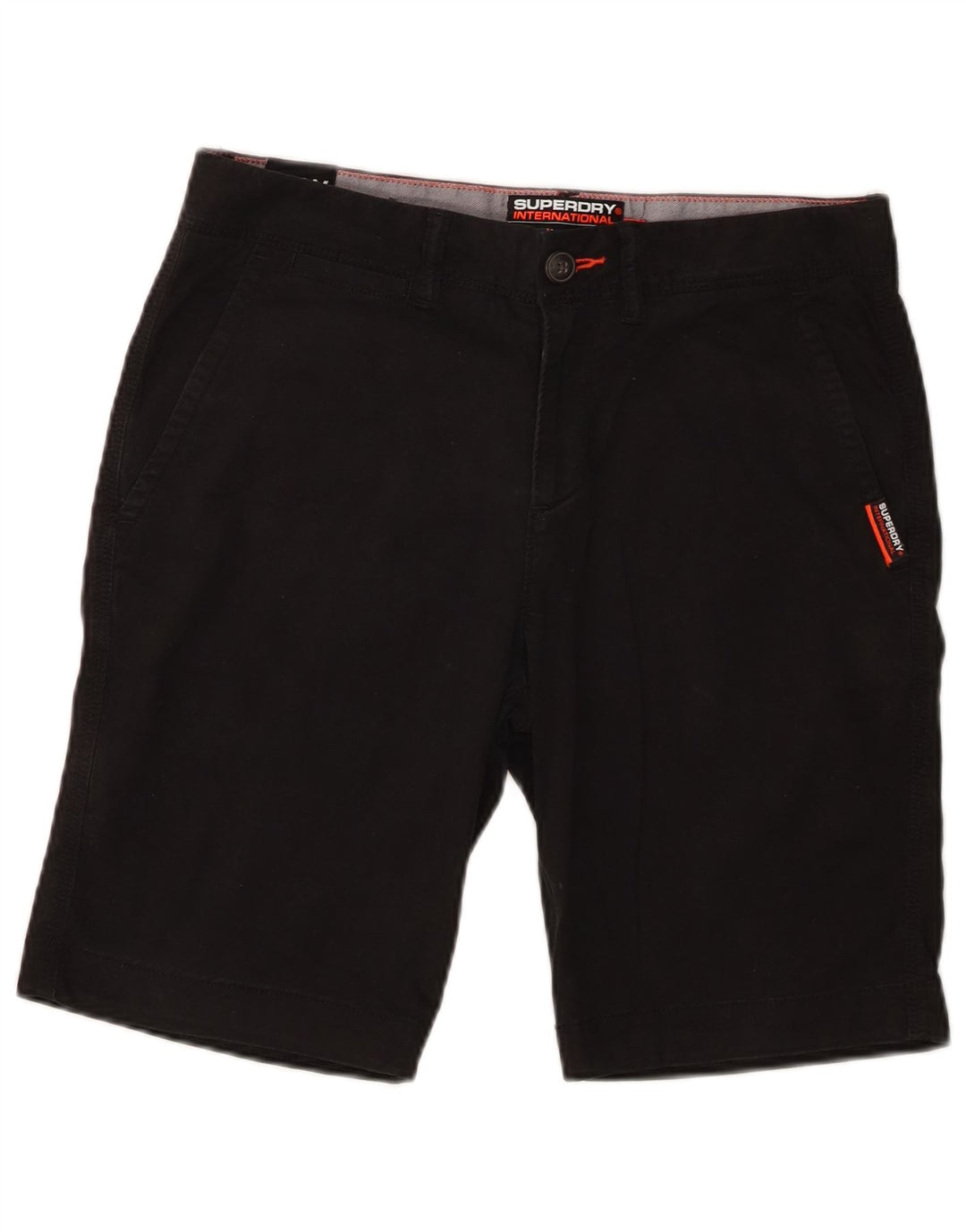 Superdry Slim Chino Shorts til mænd W30 Mellem sort bomuld