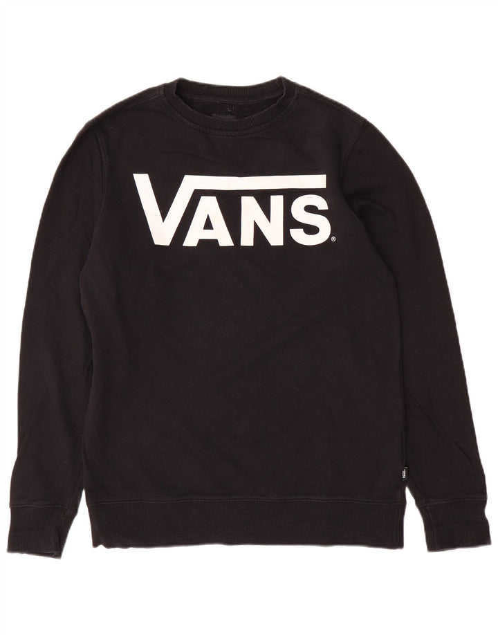 Vans Herre Grafisk Sweatshirt Jumper XS Sort Bomuld