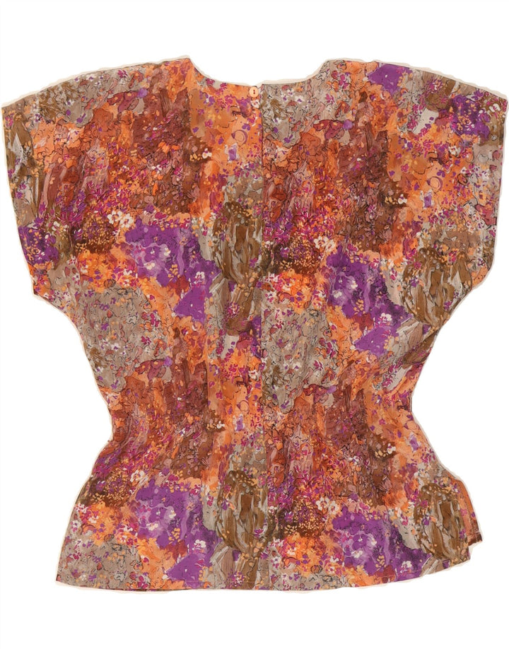 VINTAGE Womens Blouse Top UK 14 Medium Multicoloured Floral Vintage Vintage and Second-Hand Vintage from Messina Hembry 