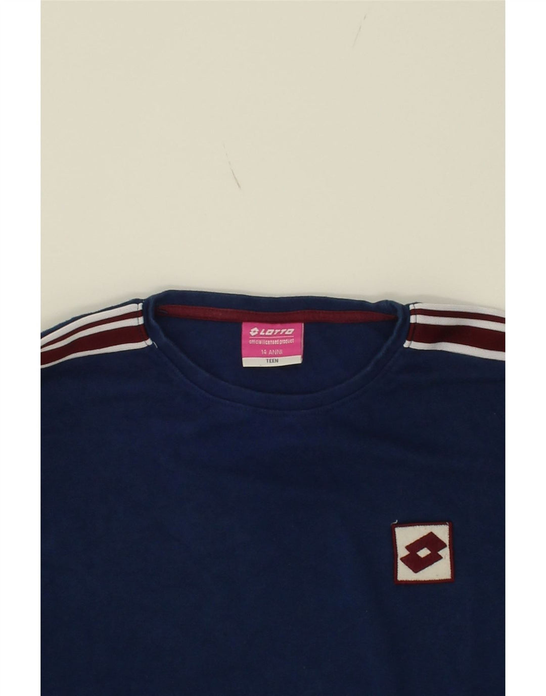 LOTTO Boys Sweatshirt Jumper 13-14 Years Navy Blue Cotton Vintage Lotto and Second-Hand Lotto from Messina Hembry 