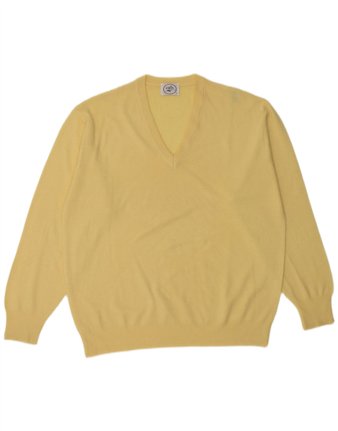 Erin Herre V-hals sweater Stor Gul Virgin Wool