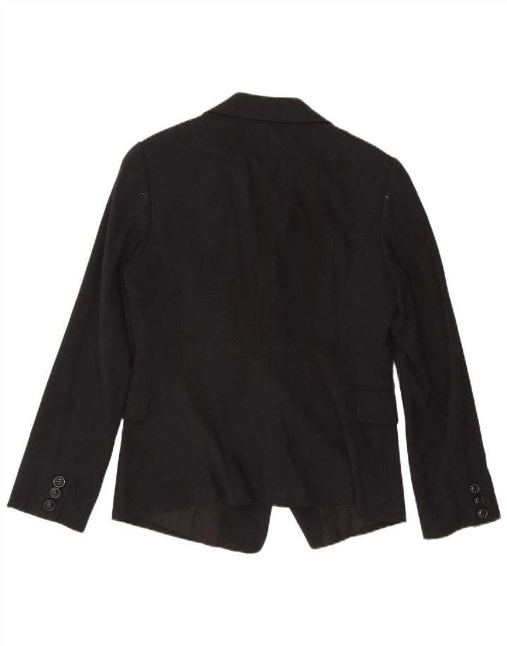 Benetton Dame 2 Button Blazer Jacket IT 46 Stor Sort Viscose