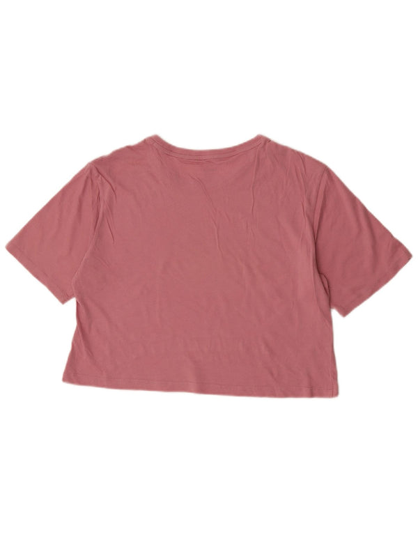 Puma Womens Crop Grafisk T-Shirt Top UK 8 Small Pink
