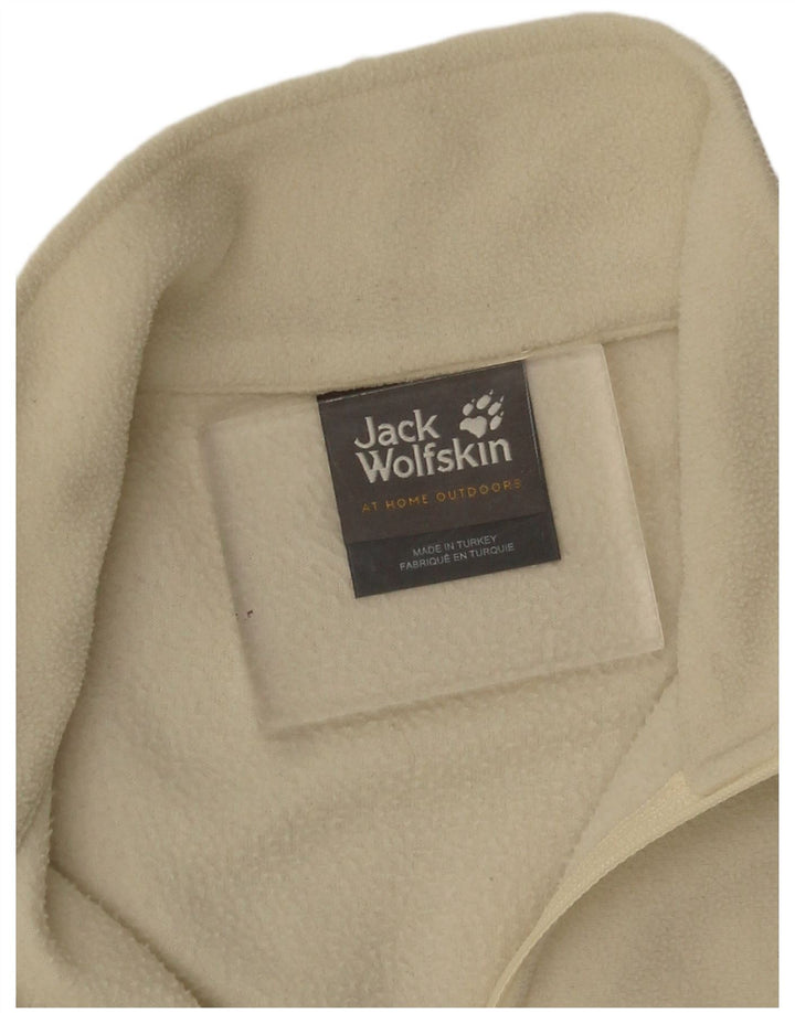 Jack Wolfskin Dame lynlås hals Fleece Jumper UK 12 Medium Beige Polyester