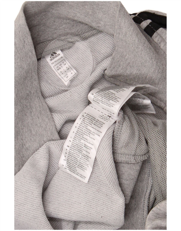 ADIDAS Træningsdragt til mænd, topjakke UK 36/38, lille grå flækket bomuld
