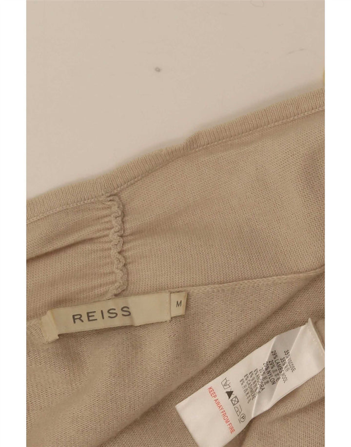 Reiss Womens Bolero Jumper UK 14 Medium Beige Viscose