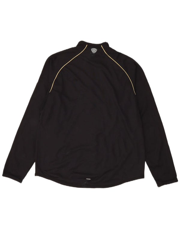 Reebok Mens Zip Neck Pullover Tracksuit Top Large Black Polyester