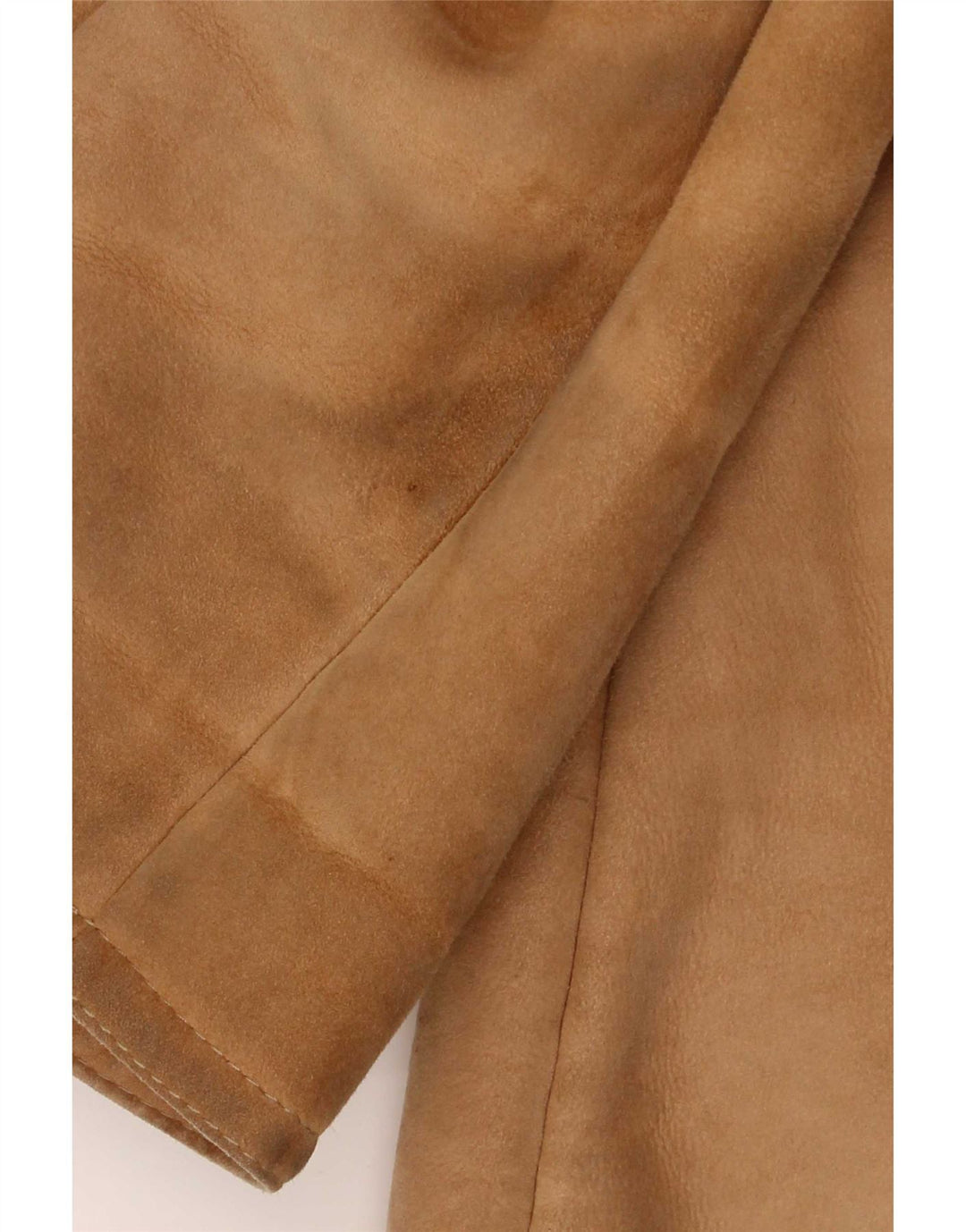 Vintage Dame Hætte Shearling Jacket UK 12 Medium Beige