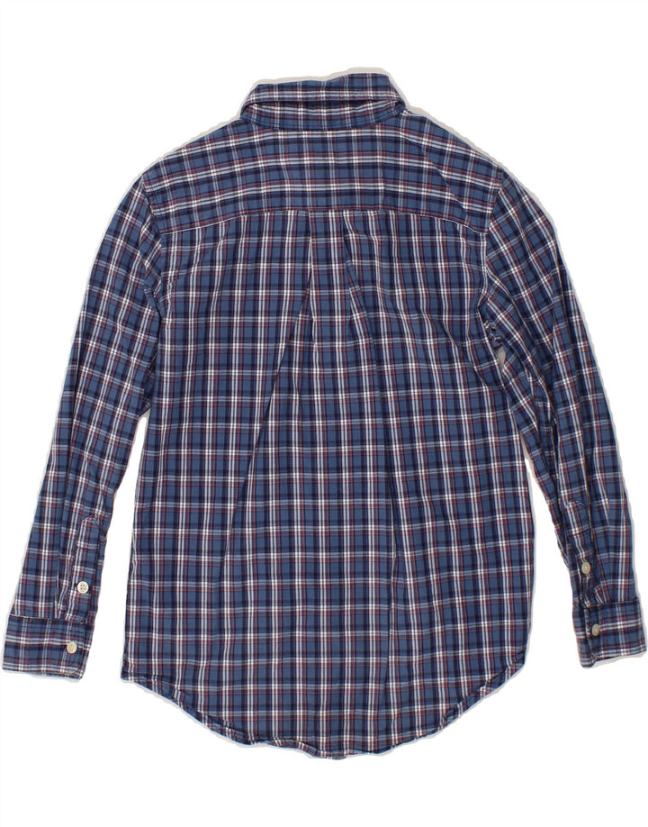 CHAPS Boys Shirt 6-7 Years Navy Blue Check Cotton Vintage Chaps and Second-Hand Chaps from Messina Hembry 