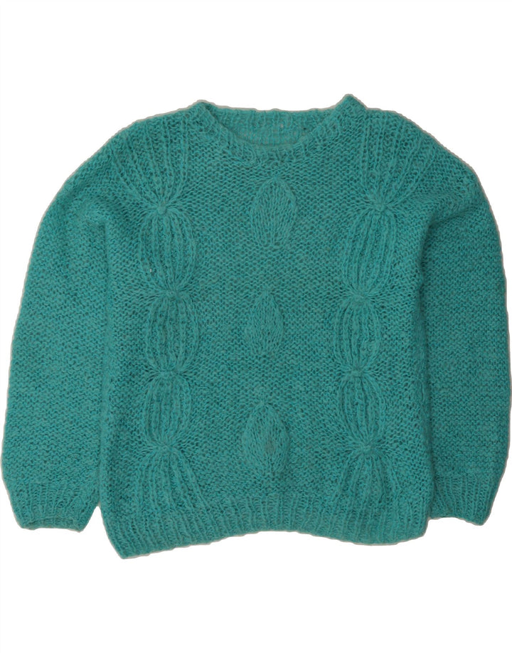 VINTAGE Womens Crew Neck Jumper Sweater UK 16 Large Blue Vintage Vintage and Second-Hand Vintage from Messina Hembry 