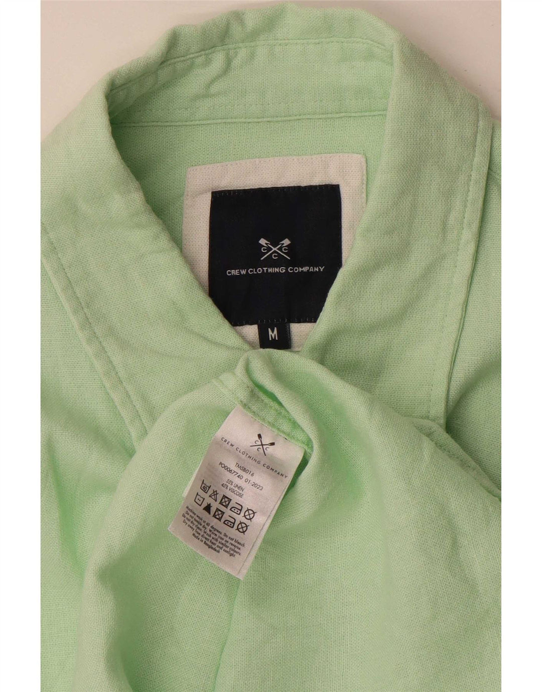Crew Clothing Herreskjorte Medium Green Linen
