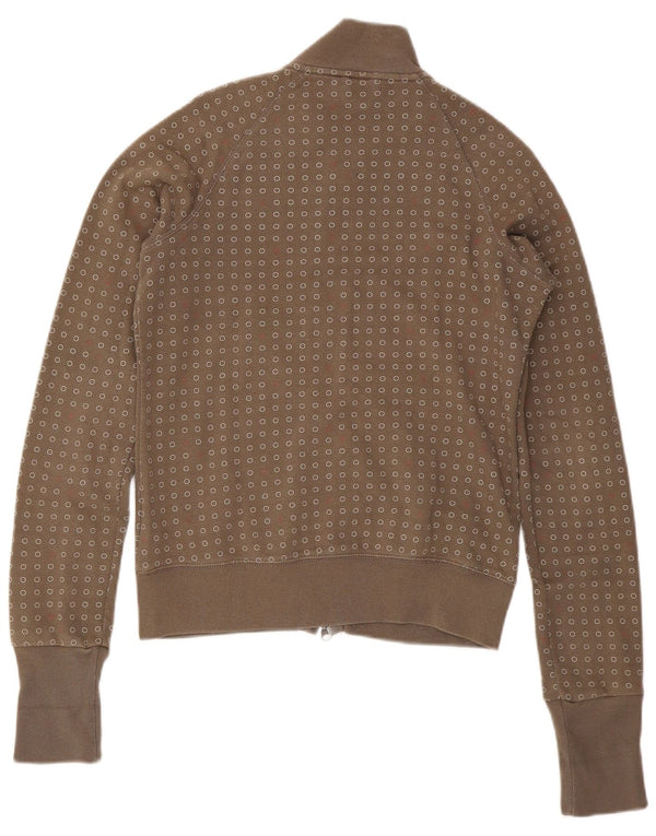 NIKE træningsdragt topjakke til kvinder UK 14 Stor Khaki plettet bomuld