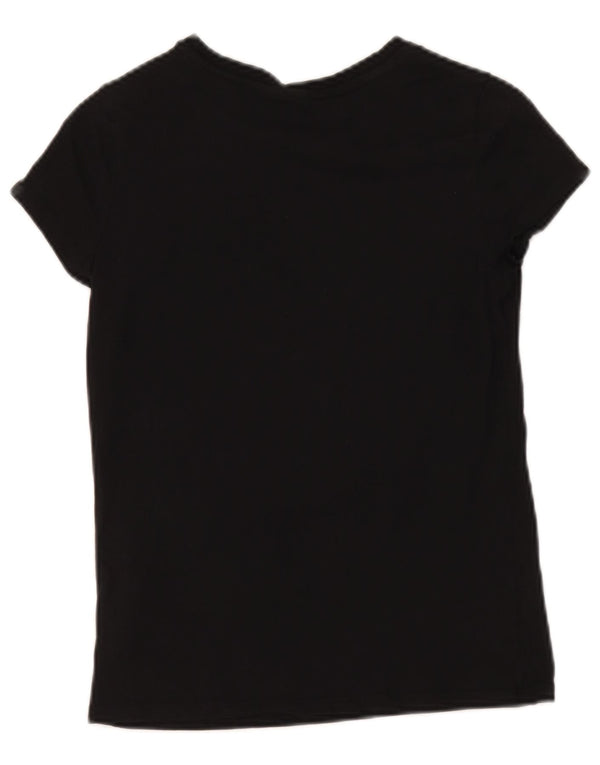 Puma piger grafisk t-shirt top 14-15 år stor sort bomuld