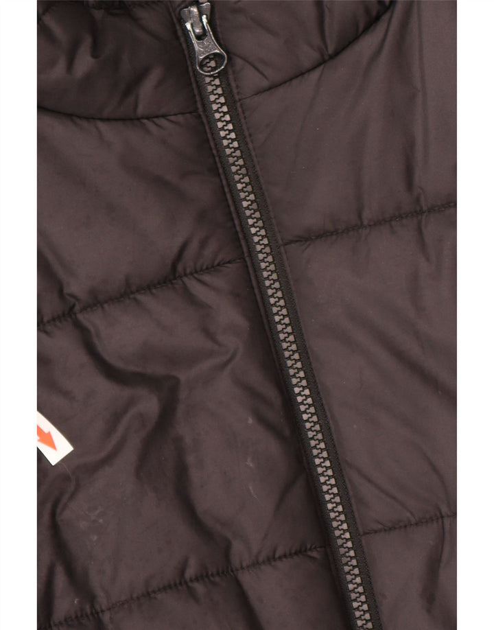 Adidas drenge grafisk polstret hættejakke 14-15 år sort polyester