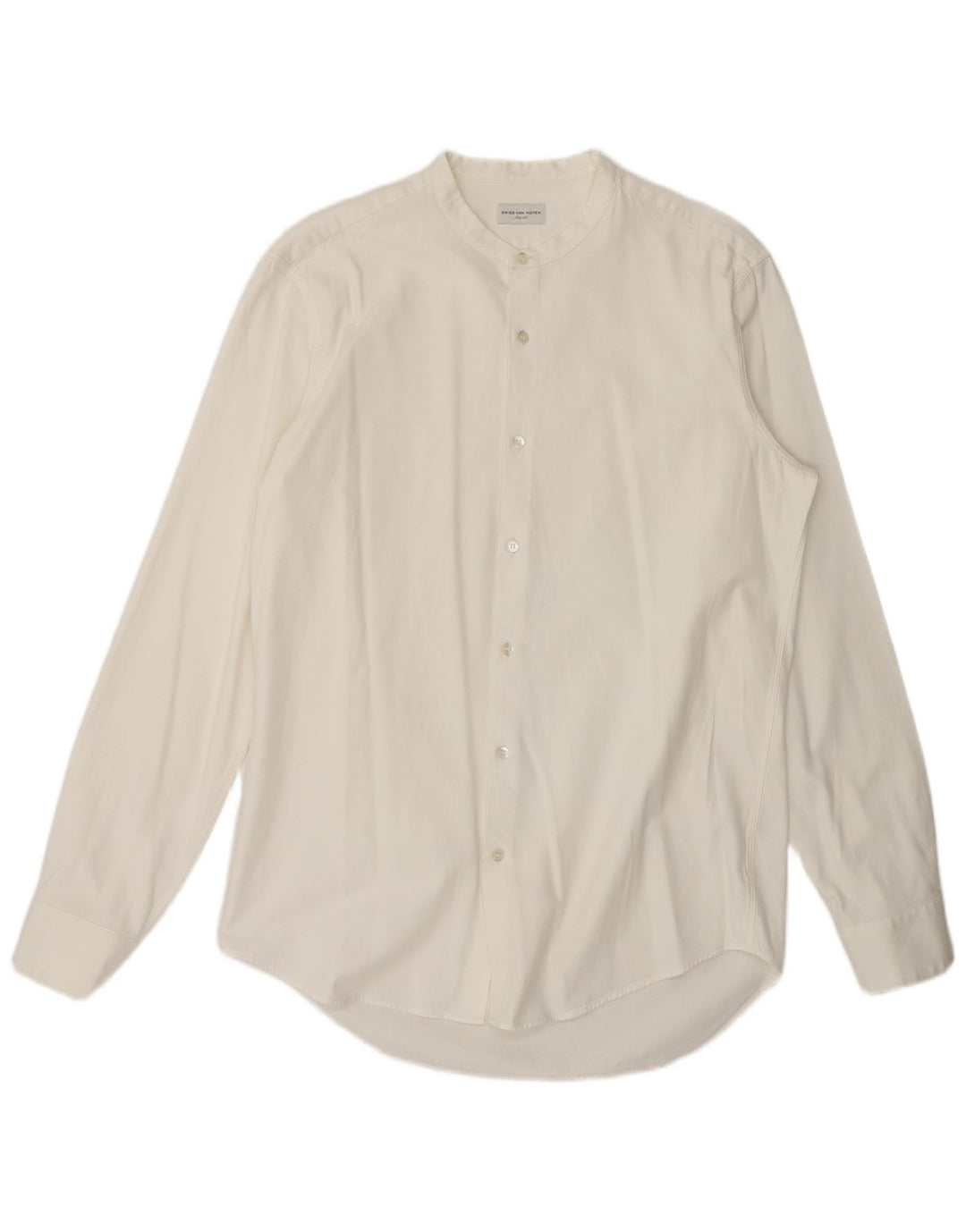 Dries Van Noten Herreskjorte IT 52 Stor hvid bomuld