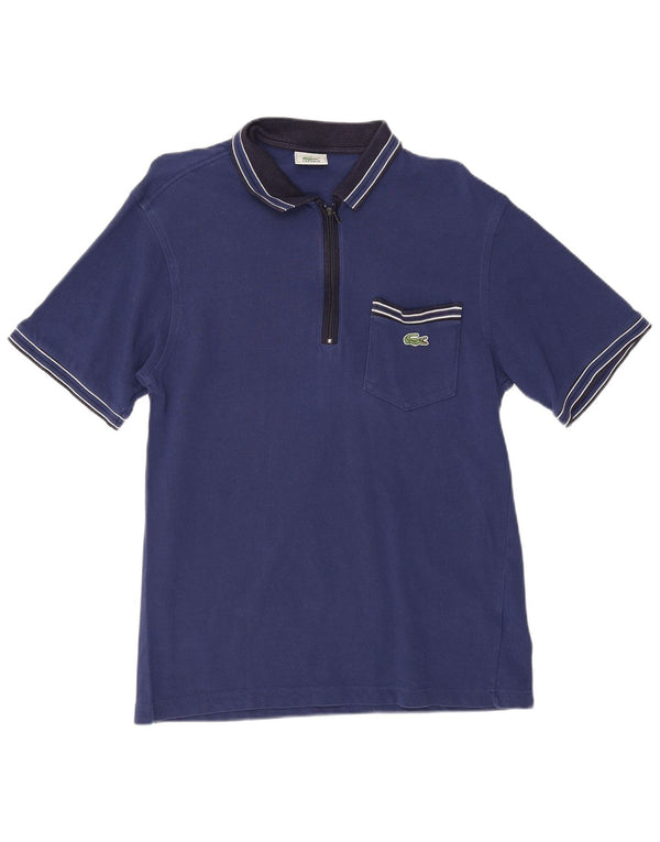 Lacoste herre poloskjorte str. 3 Small Blue Colourblock Bomuld