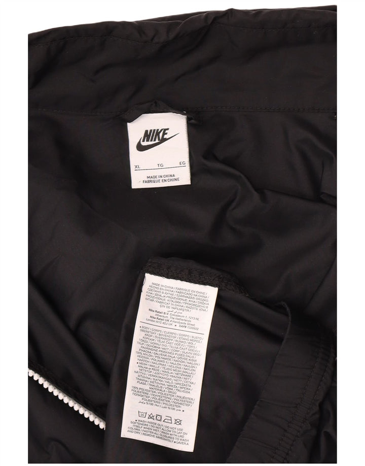 Nike Regnjakke med hætte til mænd XL sort nylon