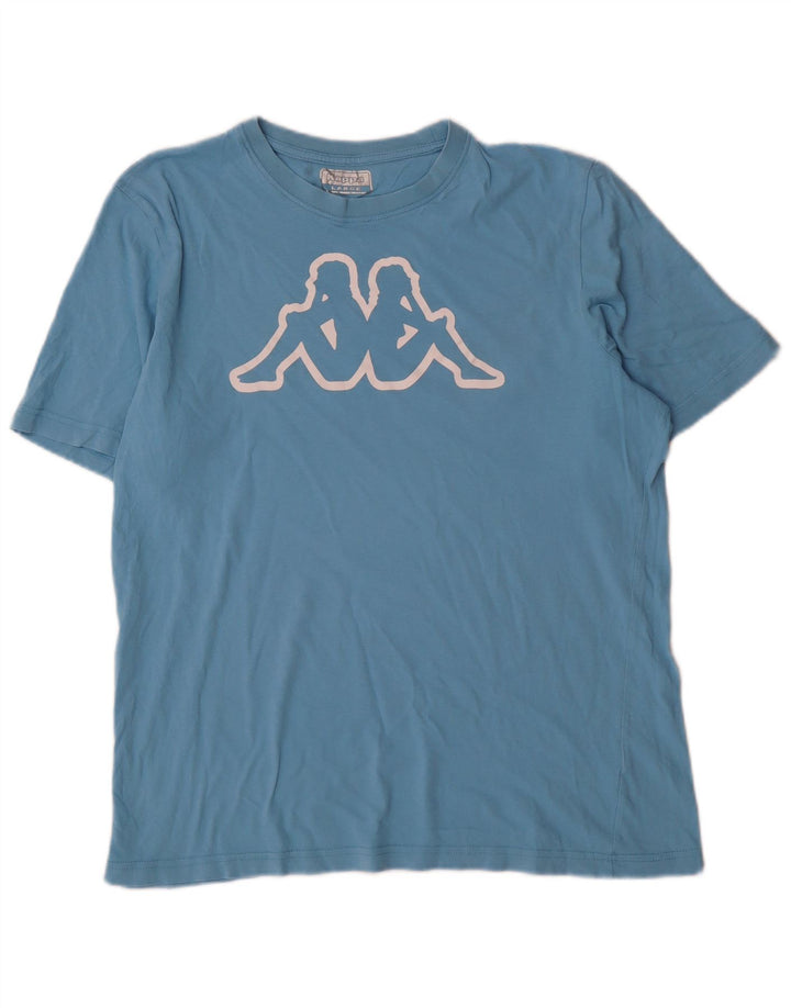Kappa Herre Grafisk T-Shirt Top Stor Blå