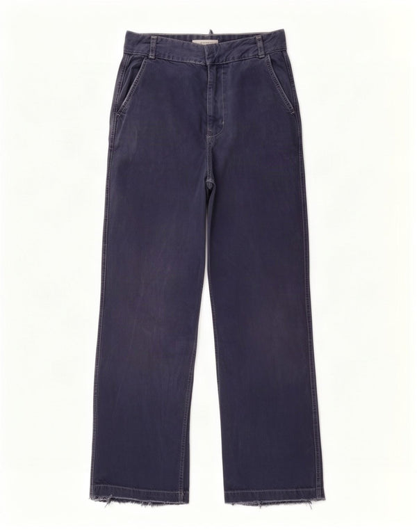 Zara Dame Højtaljede Løse Jeans EU 32 2XS W22 L28 Marineblå
