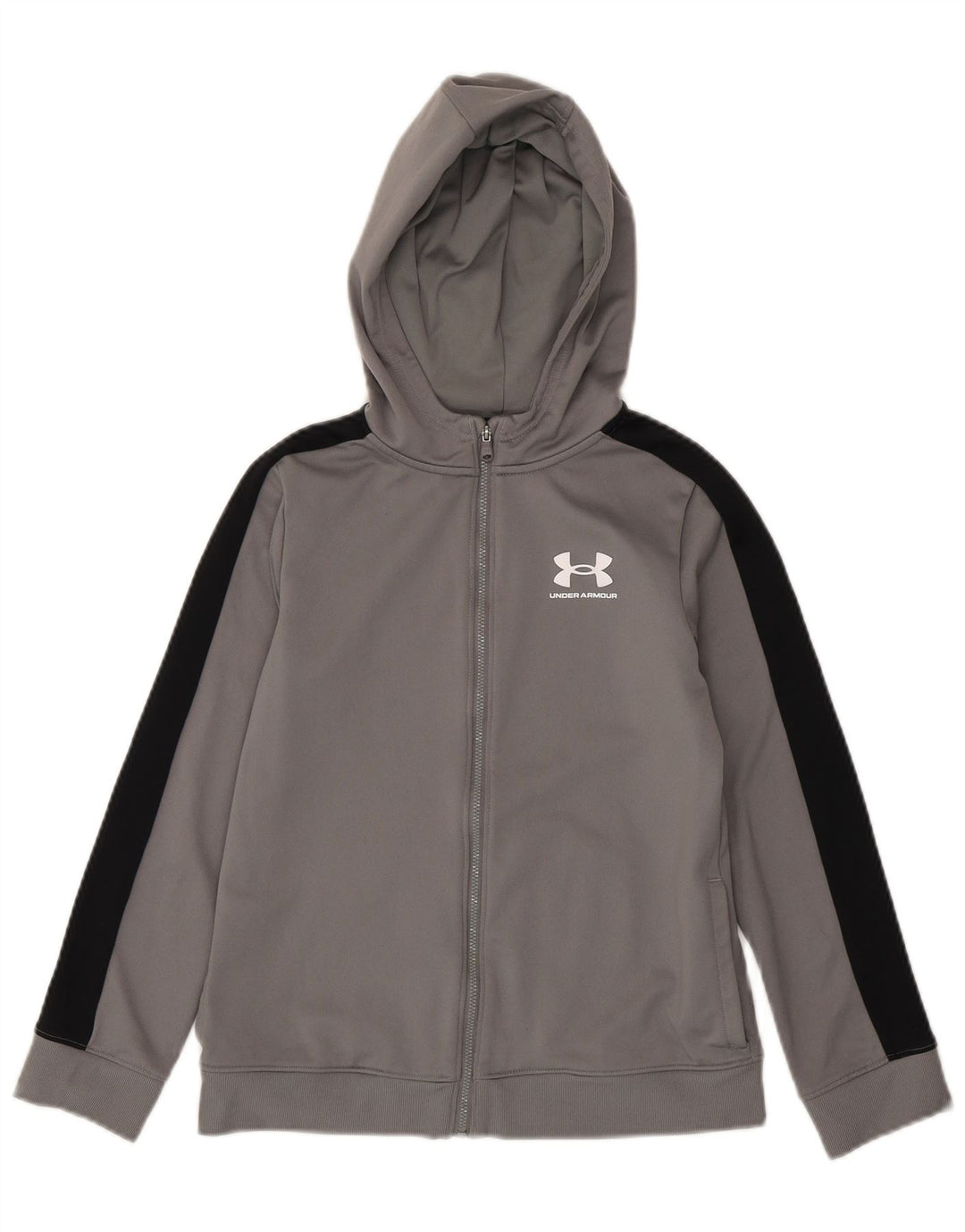 Under Armour Boys Hættetrøje med lynlås 9-10 år Medium Grey Colourblock
