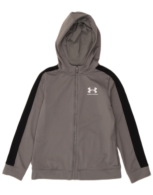 Under Armour Boys Hættetrøje med lynlås 9-10 år Medium Grey Colourblock