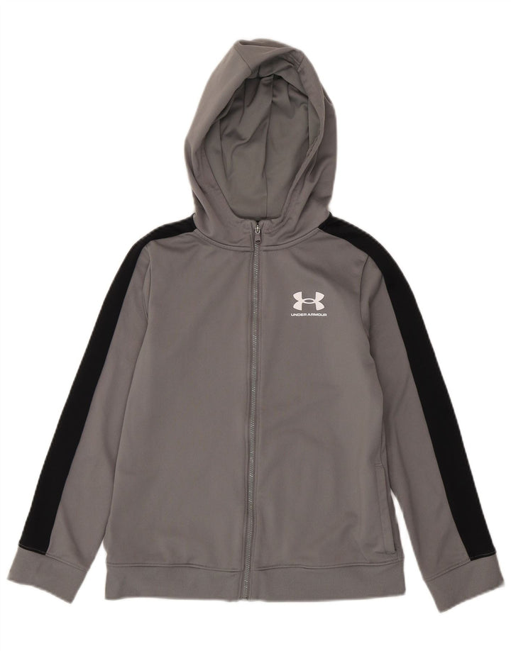 Under Armour Boys Hættetrøje med lynlås 9-10 år Medium Grey Colourblock