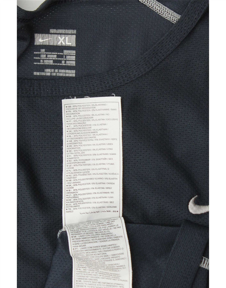 Nike T-shirt top til mænd UK 45/47 XL marineblå polyester