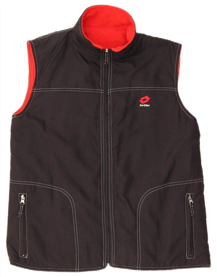 Lotto Herre Graphic Reversible Gilet UK 36 Small Black Polyester