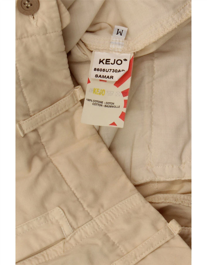 KEJO Mens Graphic Chino Shorts Medium W32 Beige Cotton Vintage Kejo and Second-Hand Kejo from Messina Hembry 
