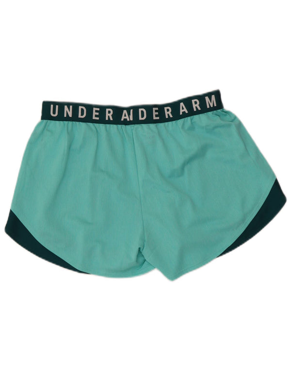 Under Armour Womens Graphic Sport Shorts UK 12 Medium Turquoise Colourblock