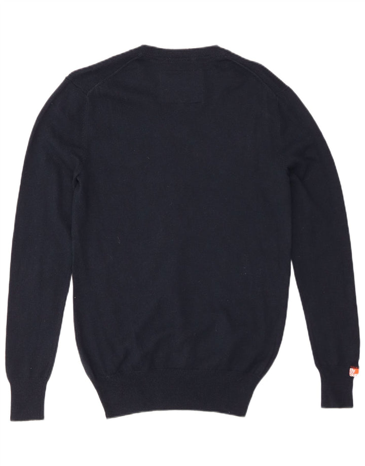 SUPERDRY Herre V-hals sweater lille marineblå bomuld
