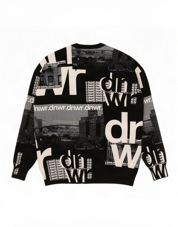 Zara Herre Grafisk Sweatshirt Jumper Stor Sort Bomuld