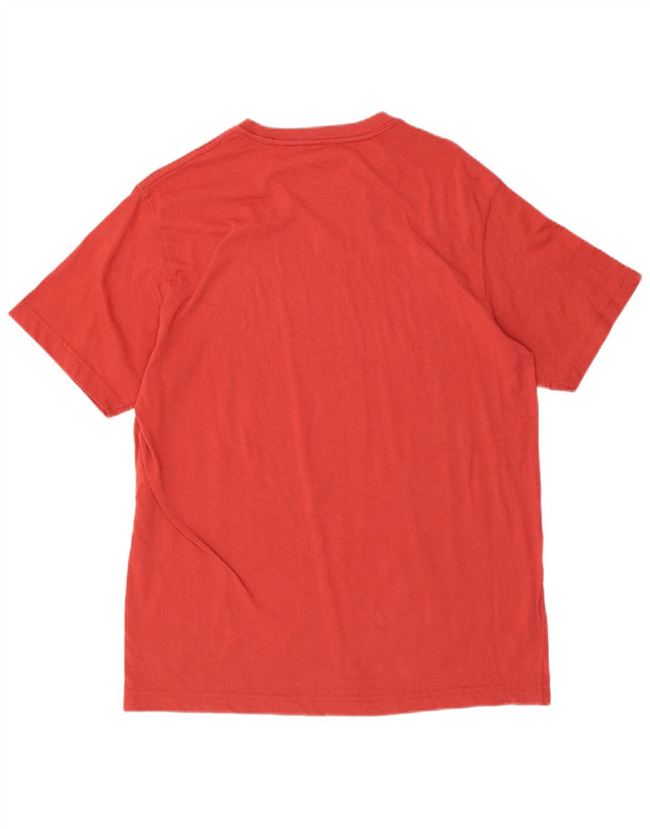 EDDIE BAUER Herre T-Shirt Top Medium Rød Bomuld