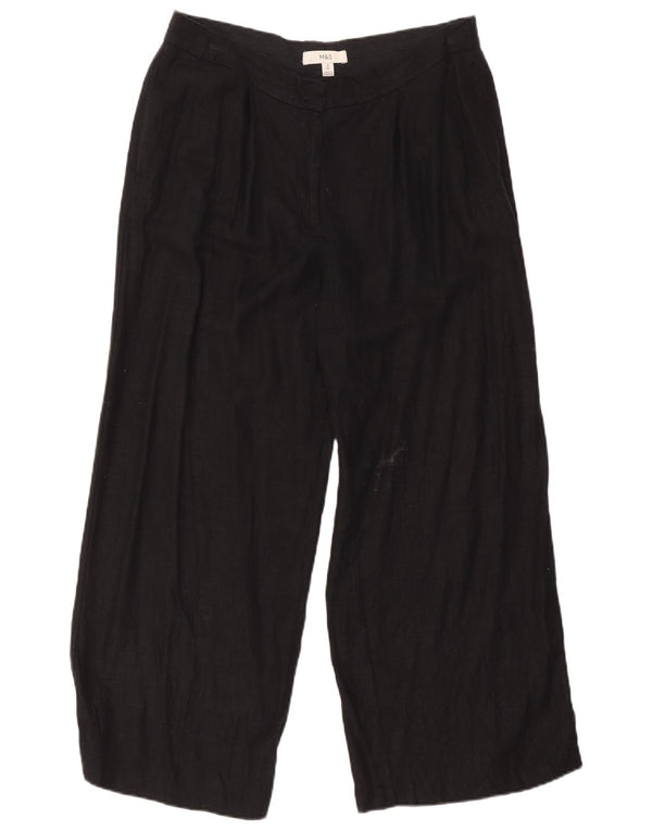 Marks & Spencer Chinobukser med brede ben til kvinder UK 14 Large W32 L27 Sort