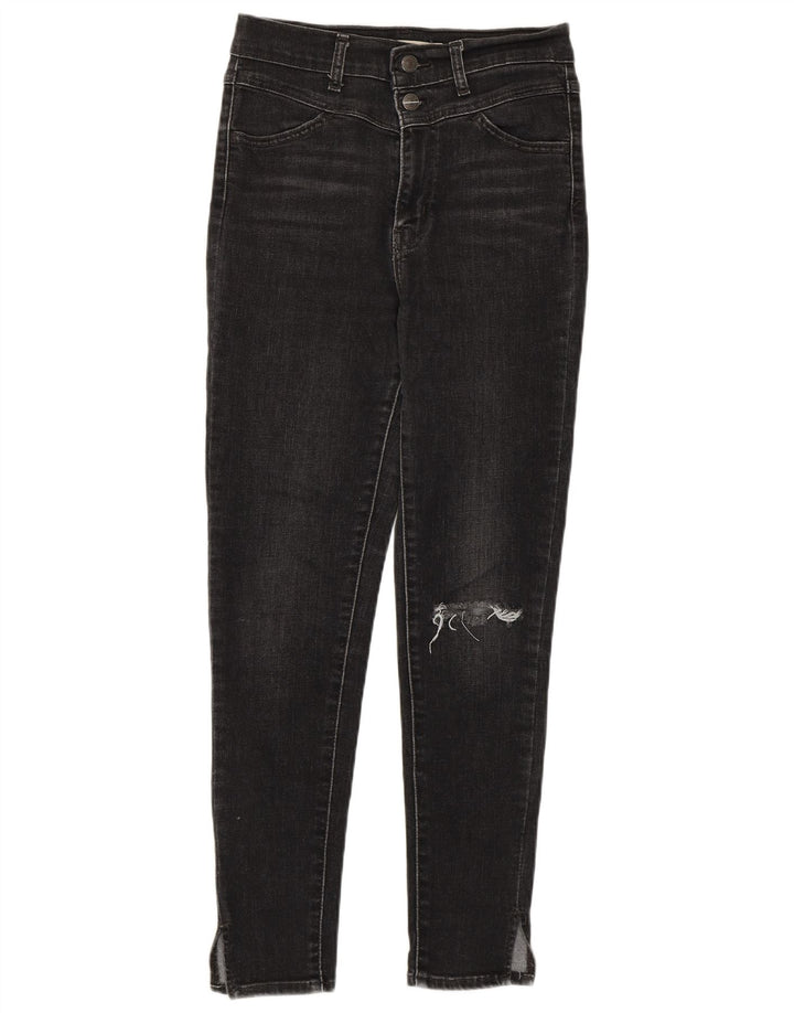 Levi's Distressed Skinny Jeans til kvinder W27 L27 sort bomuld