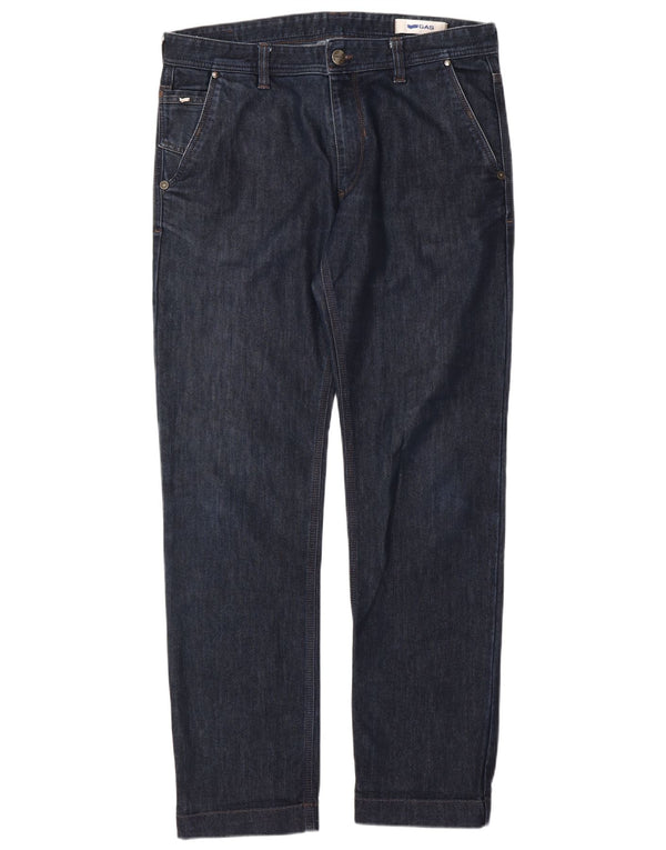 Gas Straight Jeans til mænd W36 L34 blå bomuld