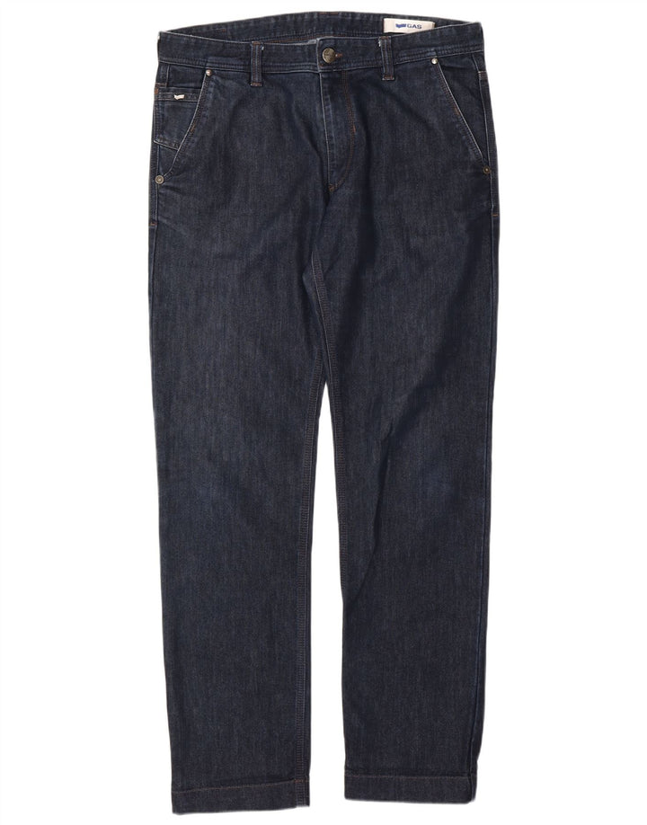 Gas Straight Jeans til mænd W36 L34 blå bomuld