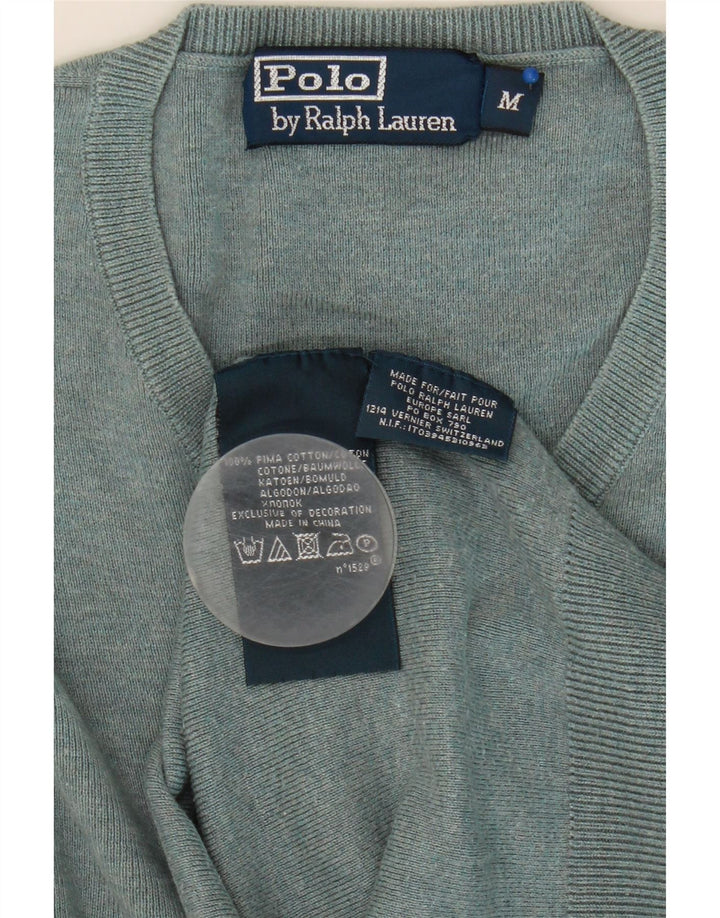 Polo Ralph Lauren Herre V-hals sweater mellemgrå bomuld