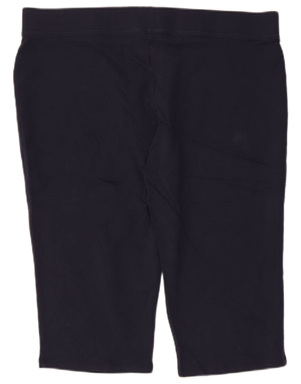 Marks & Spencer Dame Capri Leggings UK 18 XL Marineblå Bomuld