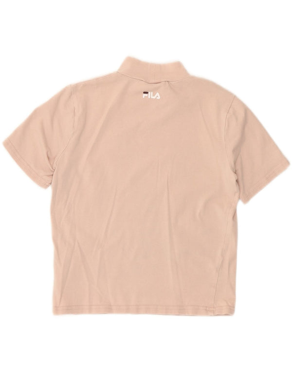 Fila Womens Crop Grafisk T-Shirt Top UK 10 Small Pink Bomuld