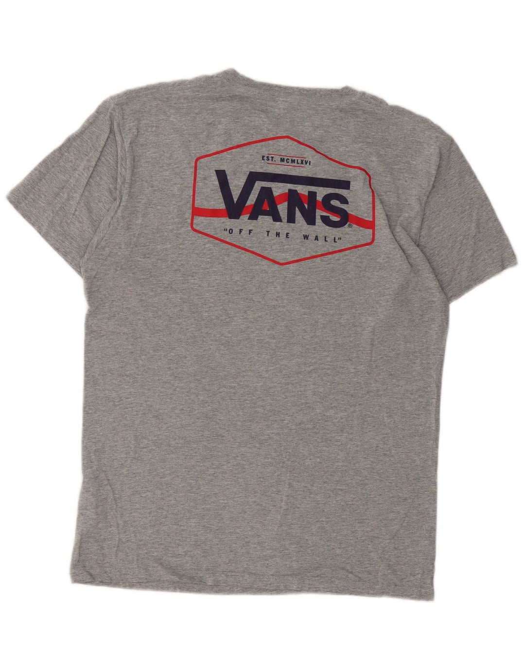 Vans Herre Classic Fit T-shirt Top Medium Grey Flecked Bomuld