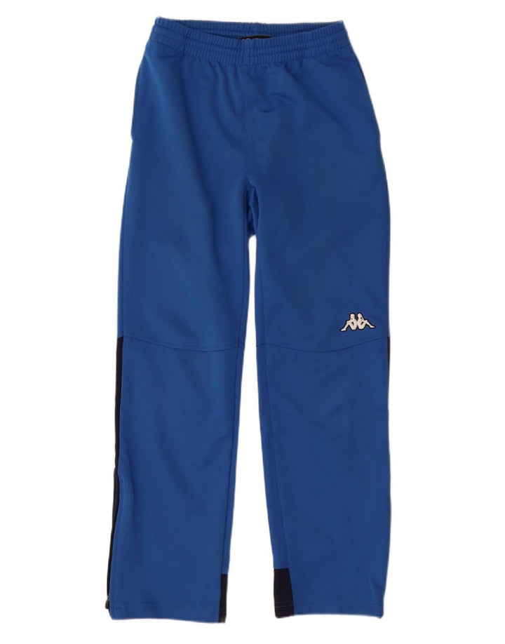 KAPPA Boys Tracksuit Trousers 9-10 Years Large Blue Colourblock Polyester