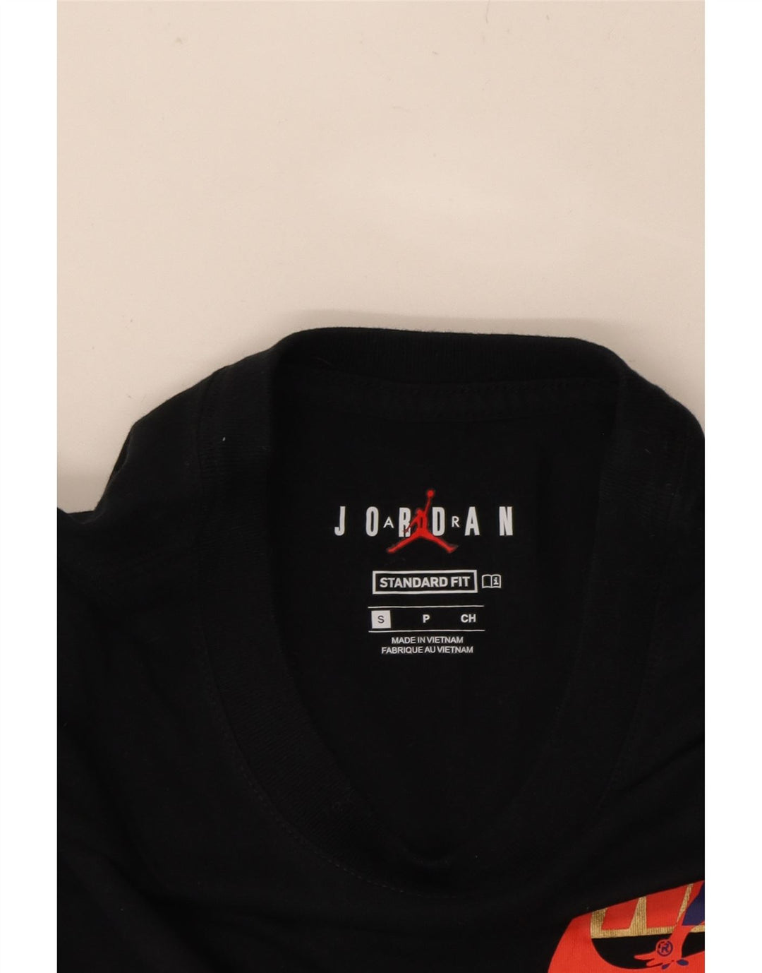 JORDAN Mens Air Standard Fit Graphic T-Shirt Top Small Black Vintage Jordan and Second-Hand Jordan from Messina Hembry 