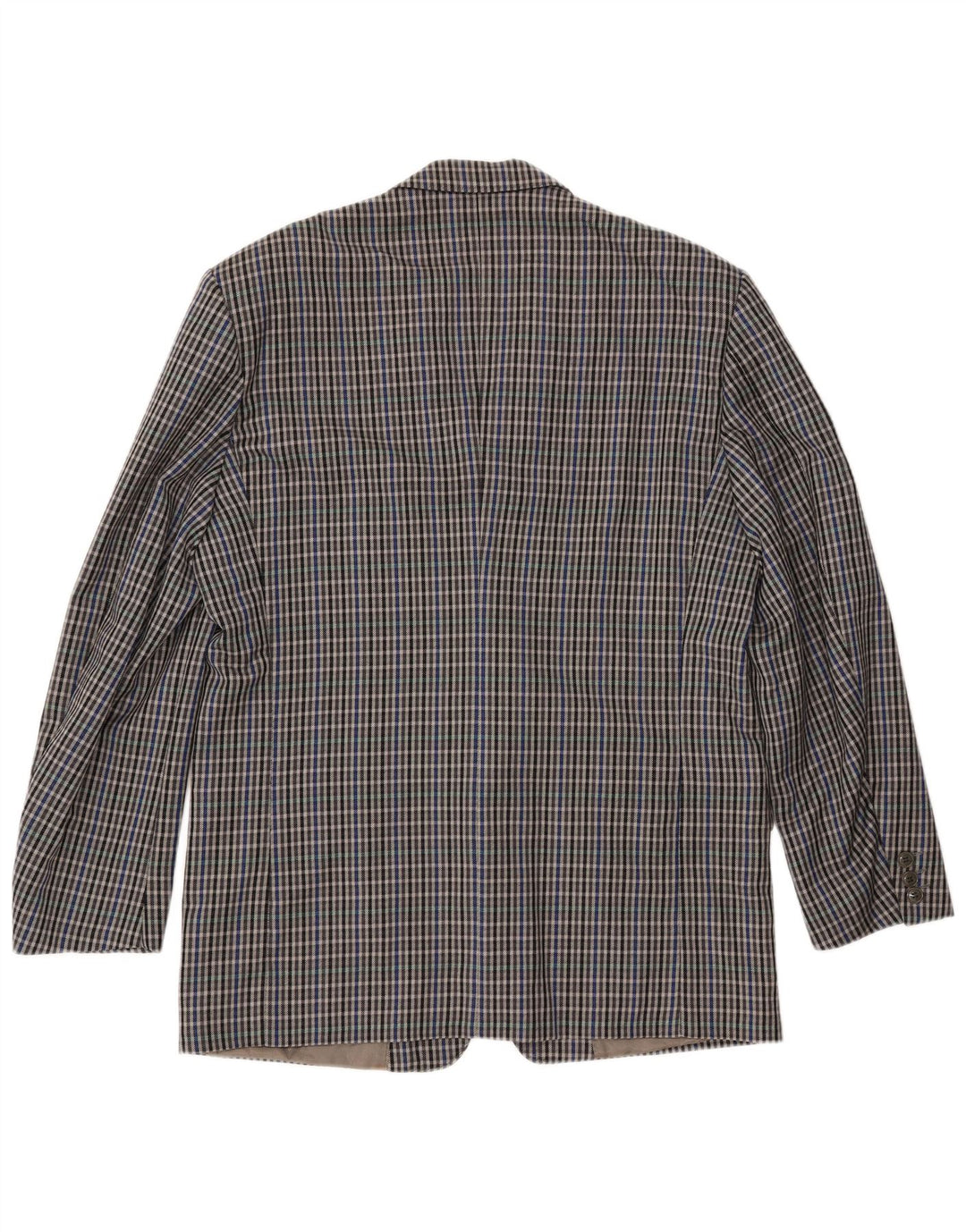 MARIO ZEGNA Herre 2-knaps blazerjakke IT 52 XL Grå ternet uld